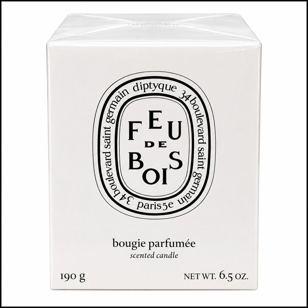 Diptyque Feu de Bois Scented Candle 190g 6.5oz Wood Fire New Sealed Box